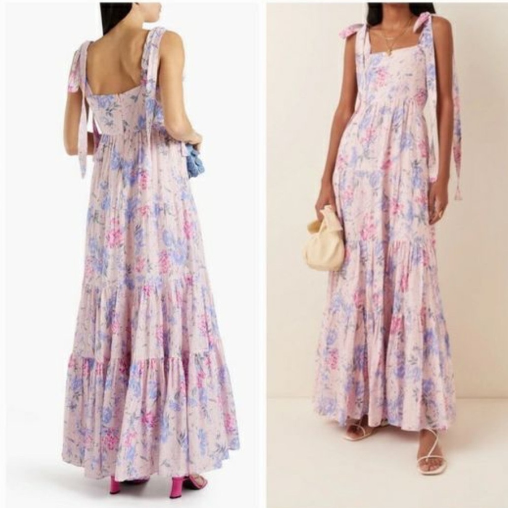 LoveShackFancy Burrow Floral Silk Blend Dress
Whispering Lilac